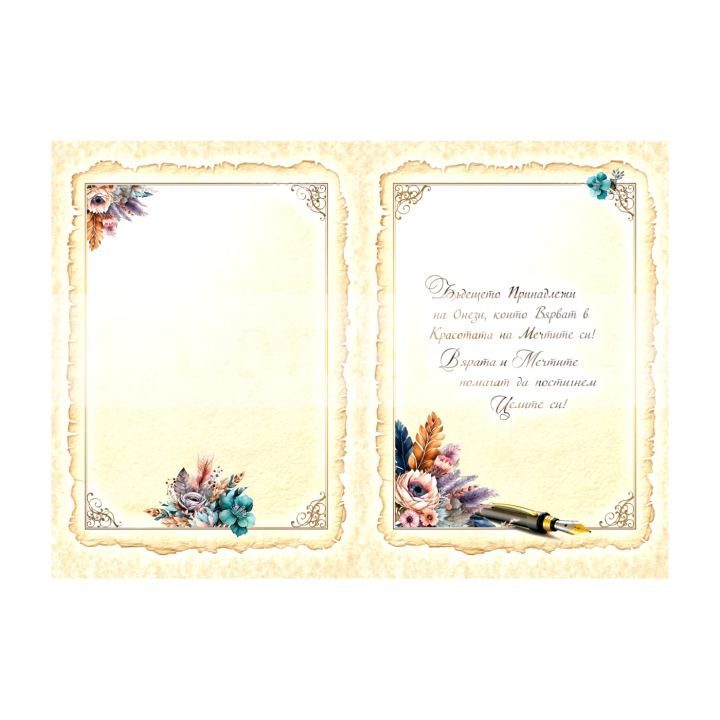 Двойна картичка "Мечтай и твори" - ПД 0833 1-PD-0833