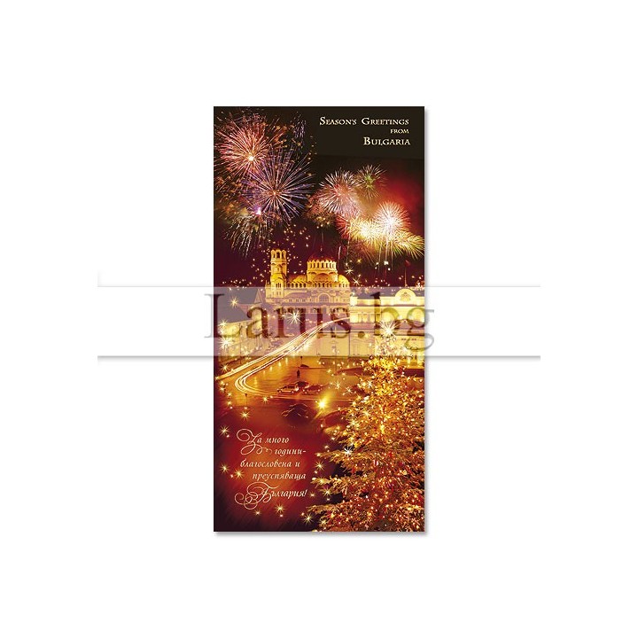 Зимна единична картичка 0184 1-ZE-0184