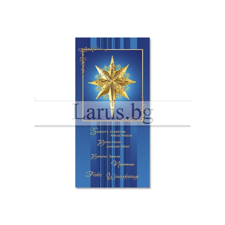 Зимна единична картичка 0185 1-ZE-0185