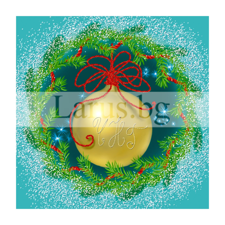 Зимна двойна картичка 0325 1-ZD-0325