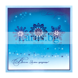 Зимна двойна картичка 0367 1-ZD-0367