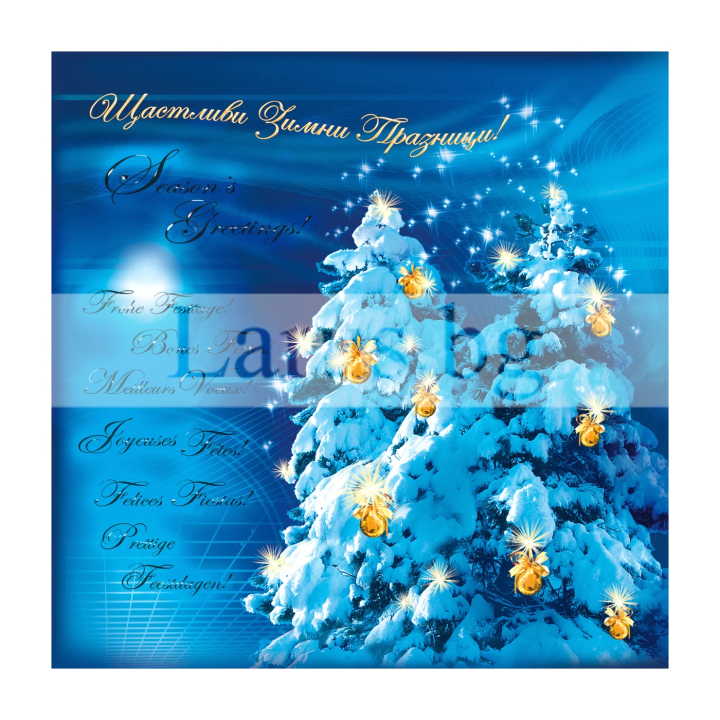 Зимна двойна картичка 0527 1-ZD-0527