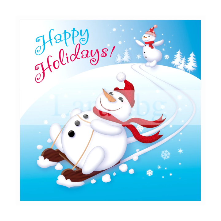 Зимна двойна картичка 0698 1-ZD-0698