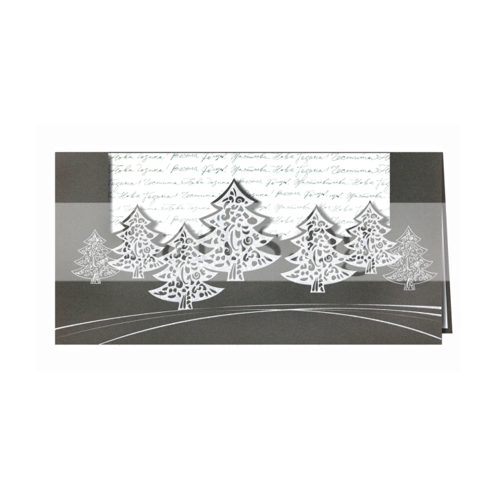 Зимна двойна картичка 1087 1-ZD-1087