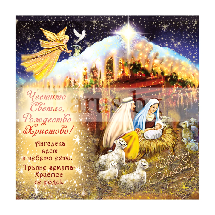 Зимна двойна картичка 1157 1-ZD-1157