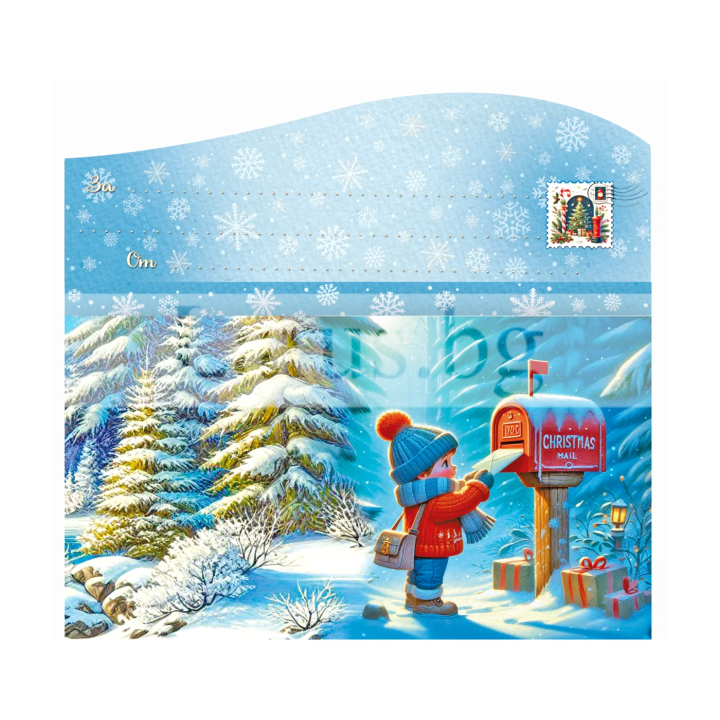 Зимна Картичка-плик ЗД 1255 1-ZD-1255