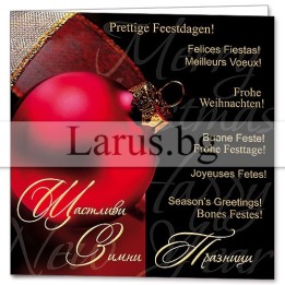 Зимна двойна картичка 0588 1-ZD-0588