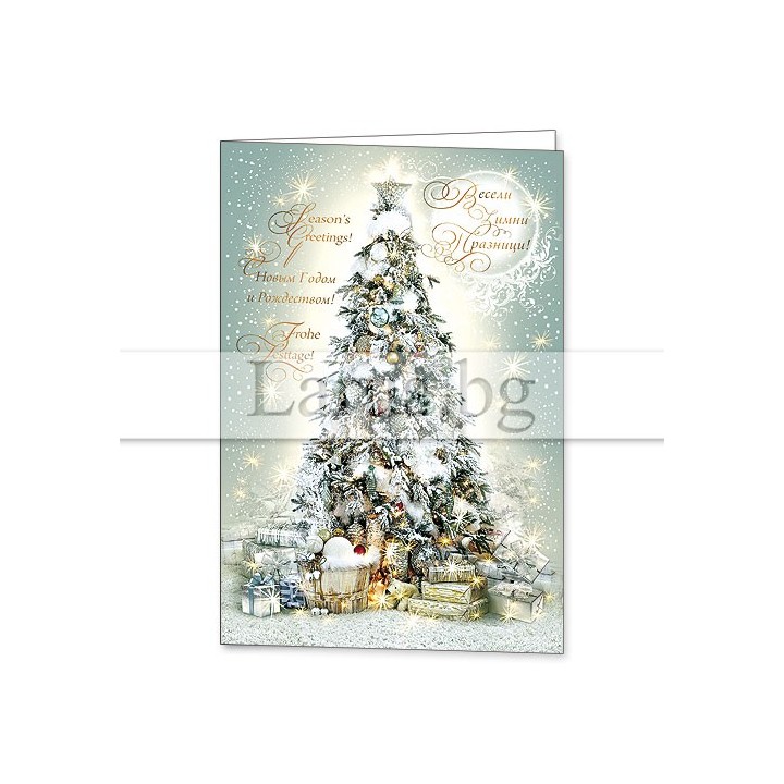 Зимна двойна картичка 1039 1-ZD-1039