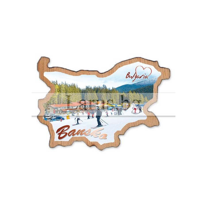 Магнитен сувенир Банско фотокарта 12-mdBN-0009