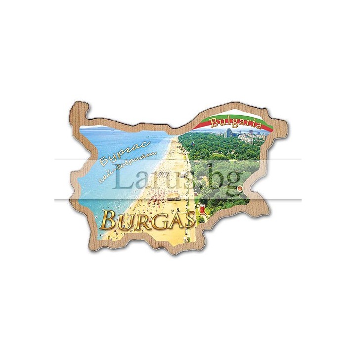 Магнитен сувенир Бургас фотокарта 12-mdBS-0021