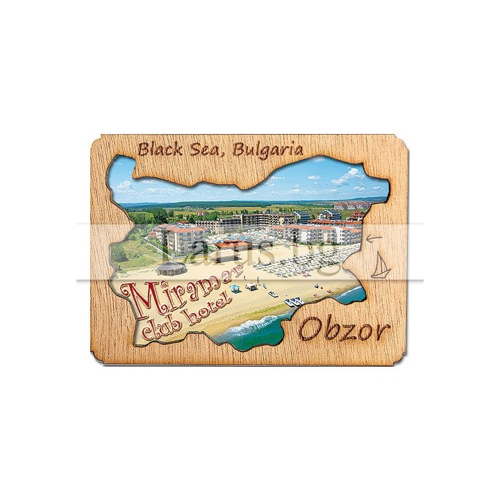 Магнитен сувенир Обзор с дървен елемент 12-mdOB-0005
