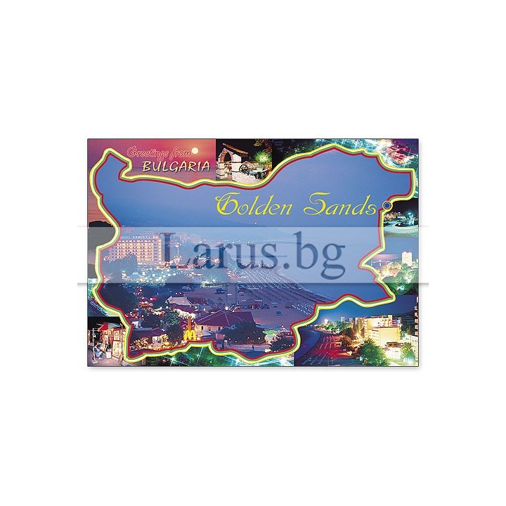 Пощенска картичка Златни Пясъци 1-GS-0204