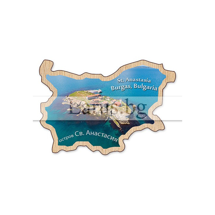 Магнитен сувенир Бургас фотокарта 12-mdBS-0034