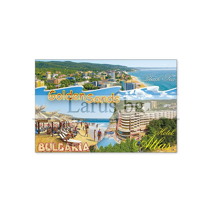 Магнитен сувенир Златни Пясъци- „Плочка“ 12-mhGS-0034