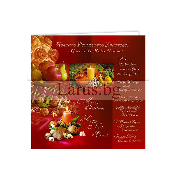 Зимна двойна картичка 0429 1-ZD-0429