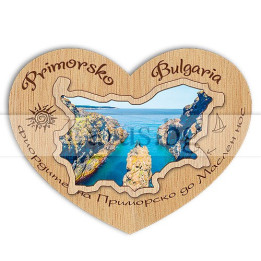 Магнитен сувенир Приморско фотокарта 12-mdPR-0029