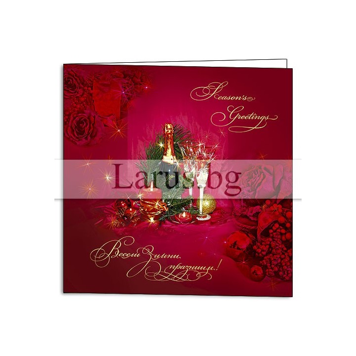 Зимна двойна картичка 0417 1-ZD-0417